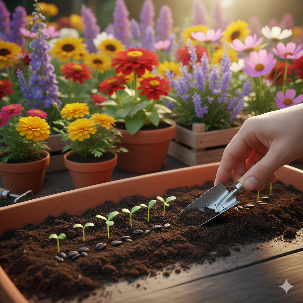 بذور زهور -متجر الوردة الخضراء